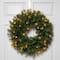 24" Norwood Fir Wreath With Warm White LED Lights